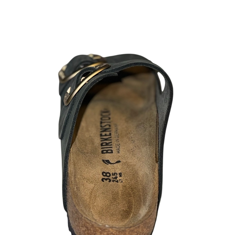 Birkenstock Green Sandals with Big Brass Buckles - Picture 6 of 7